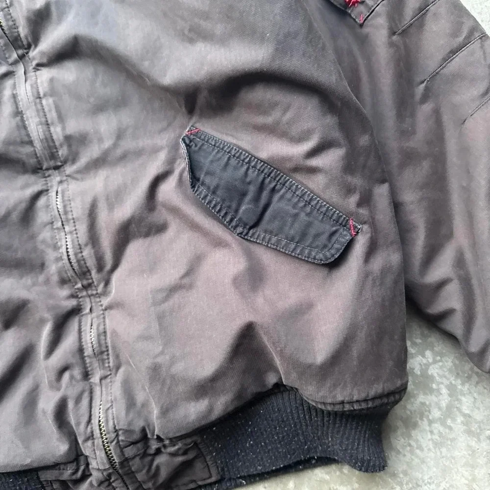 Vintage 90s Faded Mecca Quilt Lined Military Bomber Jacket Skater Grunge